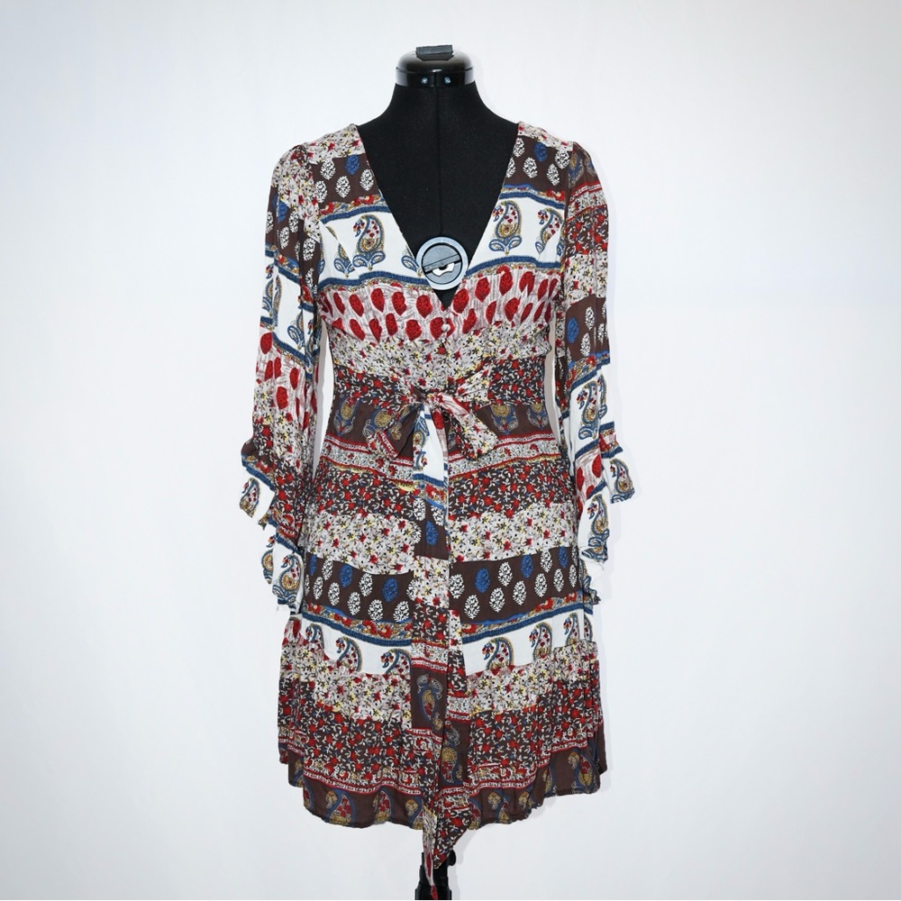 Floral paisley dress bow tie